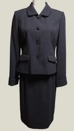 タキヒョーKⅡブラック セレモニースカートスーツ 替え襟付き11号～9号