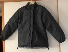 男女兼用 リバーシブル ダウンジャケット　黒×シルバー