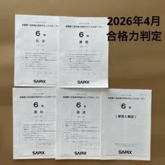 サピックス6年第4回合格力判定サピックスオープン2024年　未使用原本❗️ 結果】SAPIX6年第4回合格力判定サピックスオープン | 本好きの下剋上