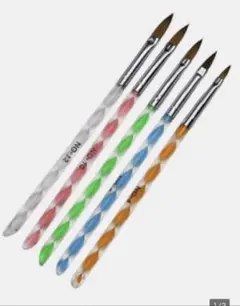 ジェルネイル 筆 ブラシ 5本セット ネイルアート セルフネイル オーバル筆