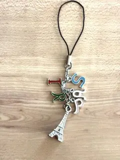 エッフェル塔付きカラフルストラップ