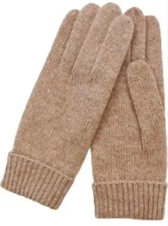 【未使用】ウール混 ニット手袋 ベージュ 21〜22cm レディース 防寒