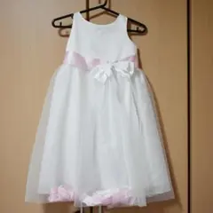 ノースリーブ ドレス 110 ホワイト 結婚式 フォーマル