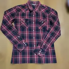 【名作アメカジ】BeansWear 赤黒 チェック ウエスタン ネルシャツ Lのサムネイル