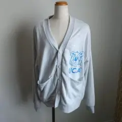ユーシーエルエーUCLA熊くまロゴカーディガン古着