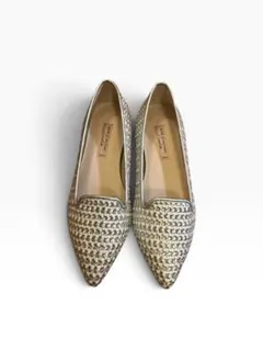 MODE ET JACOMO シルバー メッシュパンプス 24cm 美品
