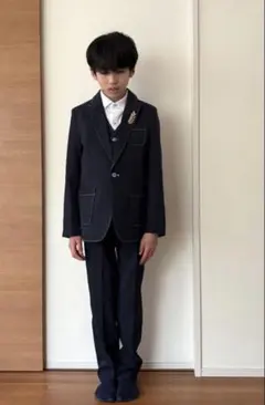 150 小学生　卒業服　ネイビー6点セット