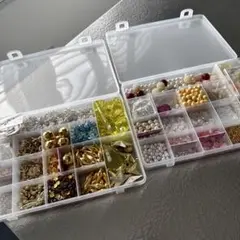 ビーズ・アクセサリーパーツ　2ケースまとめ売り