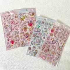 ✨キラキラ✨ ジュエルシール　4点セット【海外製】 ぷっくりシール