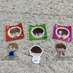 スシロー BTSコラボセット商品 ステッカー×3 シール×1 アクスタ×2