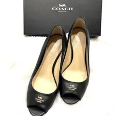 コーチ　COACH パンプス　23.5 Mウエッジソール　ヒール　黒
