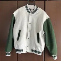 FRUIT OF THE LOOM スタジャン グレー/グリーン