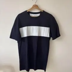 ZARA ネイビー/グレー ストライプ Tシャツ M