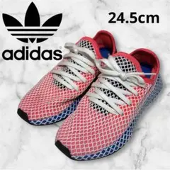 adidas DEERUPT ピンク/ブルー スニーカー 24.5cm