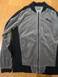 Puma　プーマ　ベロア　トラックジャケット　ジャージ　グレー　Mサイズ　美品
