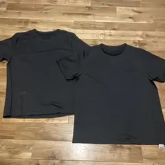 GU 黒のクルーネックTシャツ2枚セット 速乾　M．Ｌサイズ