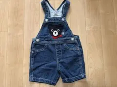 ミキハウス　DOUBLE.B ダブル　ベビー　デニムオーバーオール　80 F