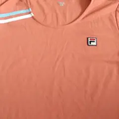 FILA フィラ オレンジ XL Tシャツ ストライプデザイン