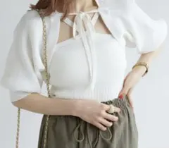 Wcloset ボレロカーディガン　ニットキャミソール　セット