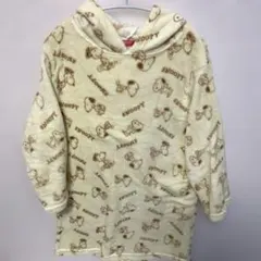 SNOOPY フリースルームウェア フード付き　モコモコ