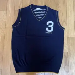 値下げ！新品adidas Vネックベスト L/G ネイビー