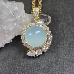高氷湖水グリーン翡翠 ネックレス 上品華やか 925銀 - メルカリ