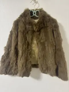 ブラウンファー襟付きジャケット