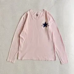 コンバース 長袖 M ライトピンク ロンT サガラ刺繍 スター 綿100%のサムネイル