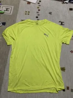 PUMA 蛍光イエロー トレーニングTシャツ