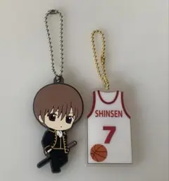 沖田総悟 バスケユニホームキーホルダー ラバーマスコット グッズ セット