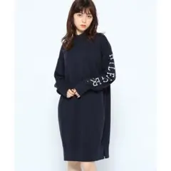 Tommy HILFIGERスリーブロゴモックネックニットワンピースxsサイズ