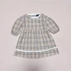 【美品】EASTBOY◆チェック柄ワンピース◆ベージュ◆90