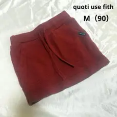 【試着のみ】quoti use fithスカート　赤スウェット生地 M