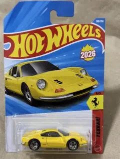 ホットウィール　DINO 206 GT イエロー