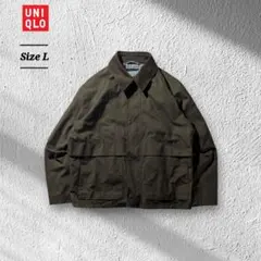 美品UNIQLOユニクロユーティリティショートブルゾンハリントンジャケット短丈L
