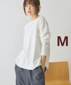 AMERICANHOLIC クルーネックスクエアヘムプルオーバー　Mオフホワイト