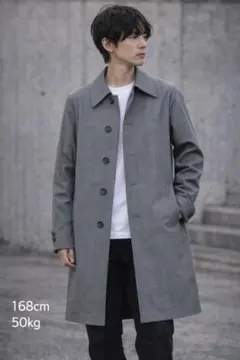 UNITED TOKYO ステンカラーコート サイズ3 グレー　チェック　日本製