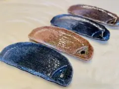 新品未使用　半月仕切り皿　4点セット　美濃焼