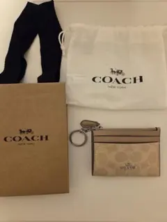 COACH コインケース カードケース ベージュ