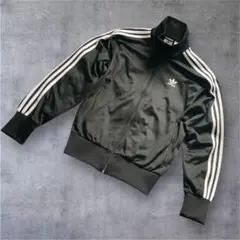 アディダス ファイヤーバード トラックジャケット 黒 M スリーライン Y2K