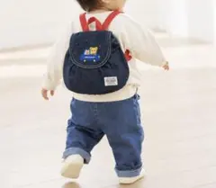 ミキハウス　リュック　デニム生地