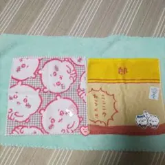 ちいかわ ハンカチハンドタオル 2枚セット