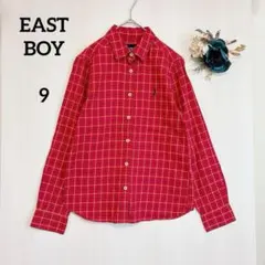 EASTBOY イーストボーイ 長袖ワイシャツ チェック柄 赤 9