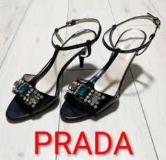 美品 PRADA プラダ サテン/パイソン パンプス サンダル パープル 36 美品 PRADA プラダ サテン/パイソン パンプス サンダル パープル 36