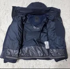 【美品】デサント　水沢ダウン　マウンテニア オルテライン　ロゴ　ネイビー　M