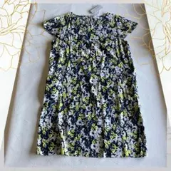 【未使用】LEPSIM レプシム モザイクフラワーワンピース L 半袖 花柄のサムネイル