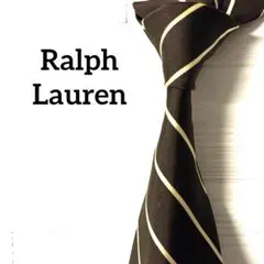 ラルフローレン　Ralph Lauren ネクタイ　ストライプ　ブラウン系