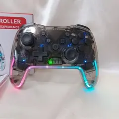 Switch2 用 ワイヤレスProコントローラー RGB7色 連射6軸ジャイロ