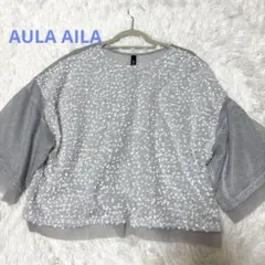 AULA AILAスパンコールラメ入り半袖カットソーのサムネイル
