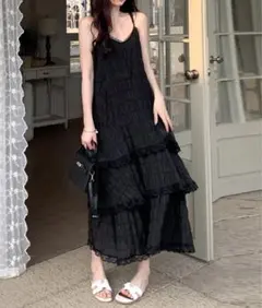 DAY CLOSET レディース ワッシャーティアードキャミワンピースのサムネイル